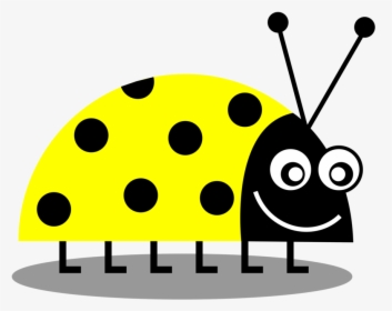 Animal, Grass, Ladybug, Ladybug Yellow - Yellow Lady Bug Drawing, HD Png Download, Transparent PNG