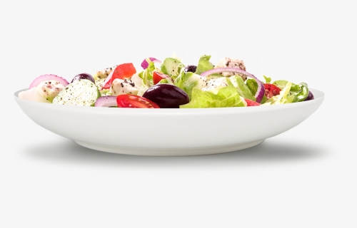 Greek Salad - Salad On A Plate Transparent, HD Png Download, Transparent PNG