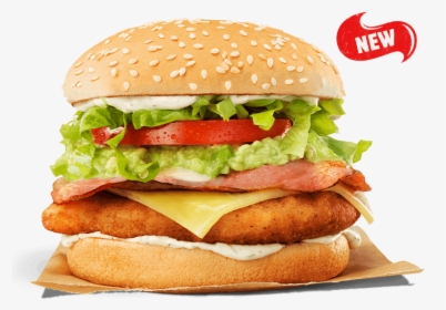 Tendercrisp Bacon & Avocado - Cheeseburger, HD Png Download, Transparent PNG