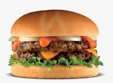 Rustlers Double Decker - Double Burger Png, Transparent Png, Transparent PNG