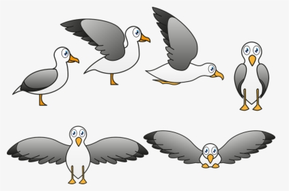 Seagull, Ave, Fly, Caricature, Child, Pen, Fauna - Cartoon, HD Png Download, Transparent PNG