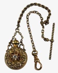 Antique Georgian Perfume Bottle Pendant Gold Watch - Chain, HD Png Download, Transparent PNG