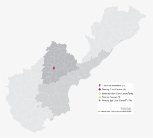 176 Vison Centres - Black And White Karnataka Map, HD Png Download, Transparent PNG