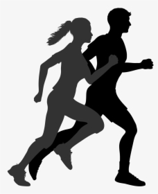 Exercise Free Photo Png - Running Man And Woman Silhouette, Transparent Png, Transparent PNG
