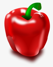 Heart,bell Pepper,apple - Red Pepper Clipart, HD Png Download, Transparent PNG