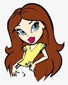 Simple Girl Cartoon Characters, HD Png Download, Transparent PNG