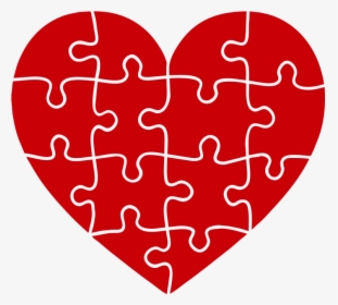 Heart Png Puzzel Transparent - Heart Shaped Puzzle Vector, Png Download, Transparent PNG