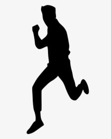 Running Man Silhouette Png Clipart , Png Download - Man Running Away Silhouette, Transparent Png, Transparent PNG
