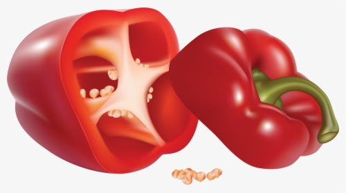 Bell Pepper Chili Pepper Vegetable Clip Art - Clipart Pimentao Vermelho, HD Png Download, Transparent PNG
