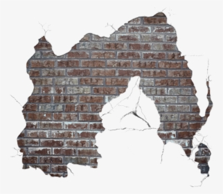 Stone Cracks Wall Walls In The Brick - Exposed Brick Wall Png, Transparent Png, Transparent PNG