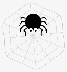 Spider Web Clipart Spider On Web - Animated Spider With A Web, HD Png Download, Transparent PNG