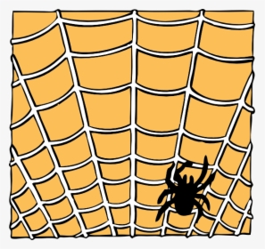 Spider On A Spider Web Svg Clip Arts - Cartoon Animated Spider Web, HD Png Download, Transparent PNG