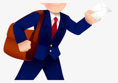 Transparent Mailbox Clipart - Postman With Package Clipart, HD Png Download, Transparent PNG