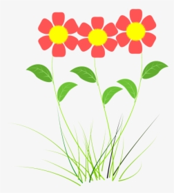 Flower, Pink, Plant, Vector Drawing - Planta Con Flor Dibujo, HD Png Download, Transparent PNG