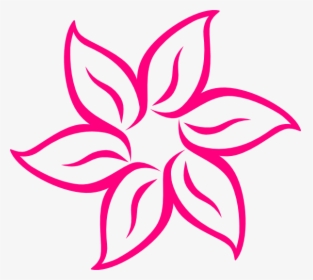 Pink Flower Svg Clip Arts - Star Flower Clipart, HD Png Download, Transparent PNG