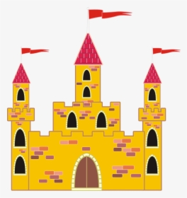 Transparent Disney Castle Silhouette Png - Castle Flag Drawing, Png Download, Transparent PNG