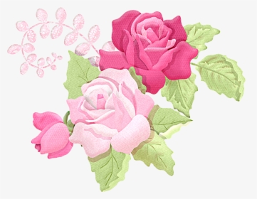 Romantic Pink Flower Border Png Picture - Flores Shabby Chic Png, Transparent Png, Transparent PNG
