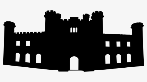 Castle Clip Silhouette - Castle Clipart Black And White, HD Png Download, Transparent PNG