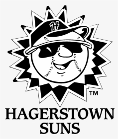 Hagerstown Suns Logo Black And White - Hagerstown Suns Logo, HD Png Download, Transparent PNG