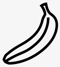 Transparent Peeled Banana Png - Banana Black And White Clipart, Png Download, Transparent PNG