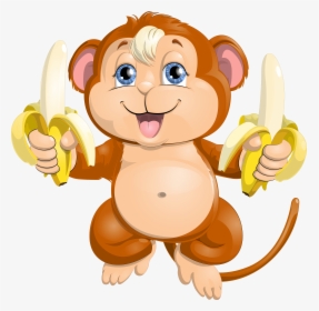Monkey And Banana Transparent, HD Png Download, Transparent PNG