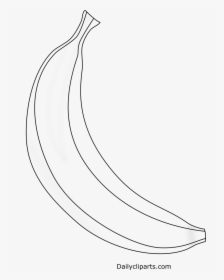Banana Black White Clipart Icon Image - Banana Clipart Black And White, HD Png Download, Transparent PNG