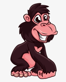 Gorilla King Jungle - Cartoon, HD Png Download, Transparent PNG