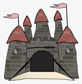 Disneyland Castle Clipart Free - Castle With Bridge Clipart, HD Png Download, Transparent PNG