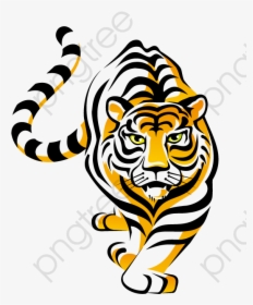King Clipart Cartoon - Tiger Walking Clip Art, HD Png Download, Transparent PNG