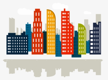 Clip Art Cartoon City Buildings - Concept Of Smart City Drawing, HD Png Download, Transparent PNG