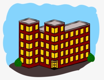 Clip Art Building Cartoon Clipart - Apartment Building Clip Art, HD Png Download, Transparent PNG