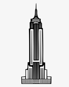 Clipart - Simple Empire State Building Drawing, HD Png Download, Transparent PNG