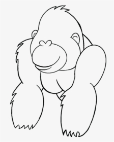 Cartoon Drawing King Kong - Drawing, HD Png Download, Transparent PNG