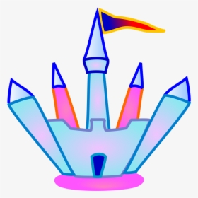Blue And Pink Crystal Castle Svg Clip Arts - Castle Clip Art, HD Png Download, Transparent PNG