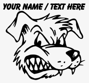 Transparent Mean Dog Clipart - Cartoon Drawing Of A Angry Dog, HD Png Download, Transparent PNG