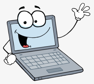 Laptop Animation Cartoon Clip Art Cartoon Computer - Cartoon Computer Png, Transparent Png, Transparent PNG