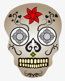 Ornate Skull 2 Clip Arts - Easy Sugar Skull, HD Png Download, Transparent PNG