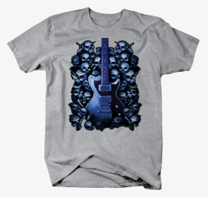 Blue And Black Guitar Scary Skull Heads Custom Tshirt - Nikola Tesla Quote T Shirt, HD Png Download, Transparent PNG