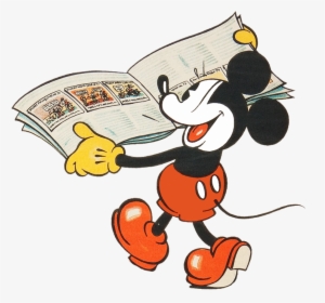 Mickey Mouse Reading Clipart - Classic Mickey Mouse Reading, HD Png Download, Transparent PNG