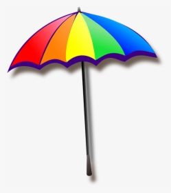 Sunshade, Sun Protection, Beach, Umbrella - Rainbow Umbrella Clipart, HD Png Download, Transparent PNG