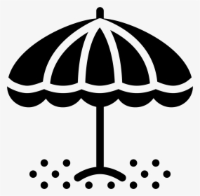 Beach Umbrella Filled Icon - Emoji De Praia Preto Png, Transparent Png, Transparent PNG