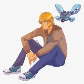Link And Navi - Sitting, HD Png Download, Transparent PNG