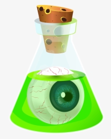Halloween Poison Potion With Eyeball Transparent Png - Potion Clipart Transparent, Png Download, Transparent PNG