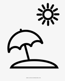 Transparent Beach Umbrella Png - Icon Beach Transparent Background, Png Download, Transparent PNG