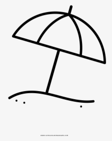 Beach Umbrella Coloring Page - Ombrellone Immagine Da Colorare, HD Png Download, Transparent PNG