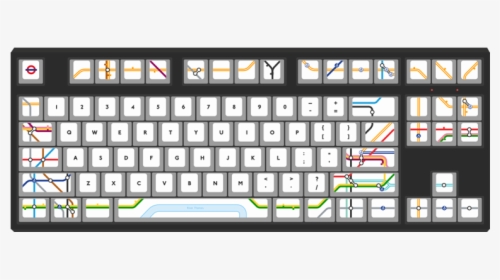 Mind The Spacebar By Philip Askins 87-key Custom Mechanical - Iso Keyboard, HD Png Download, Transparent PNG