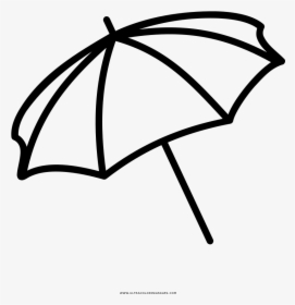 Beach Umbrella Coloring Page - Dibujo De Sombrilla De Playa Para Colorear, HD Png Download, Transparent PNG