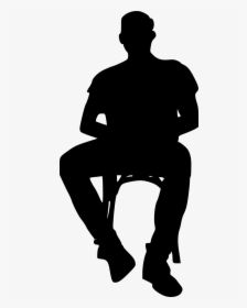 Sitting On Chair Png Download - Man Sitting In Chair Silhouette, Transparent Png, Transparent PNG