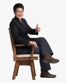 Person Sitting In Chair Png -maresa Ng On Chair - Maresa Ng, Transparent Png, Transparent PNG