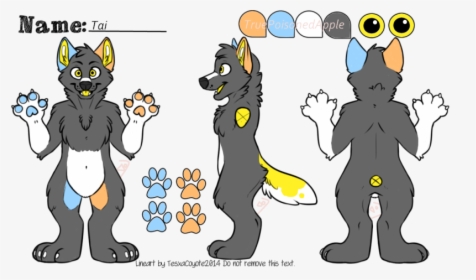 Tai By Truepoisonedapple - Wolf Fursona Reference Sheet, HD Png Download, Transparent PNG